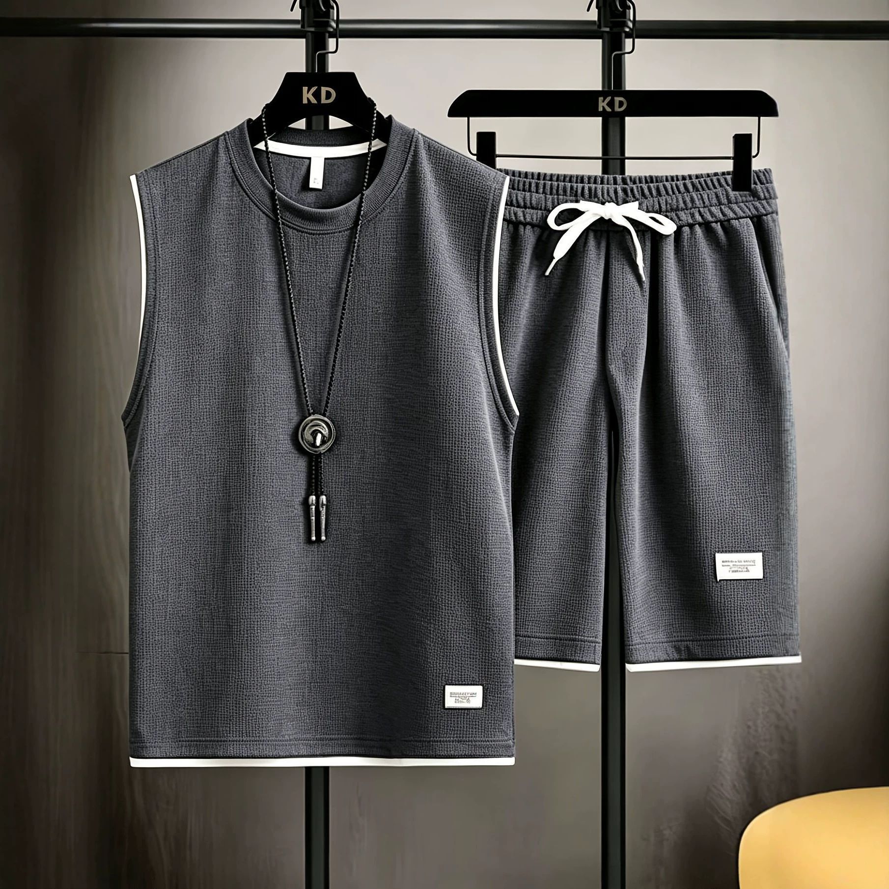 Men'S Fashion - Summer men's vest sets high quality