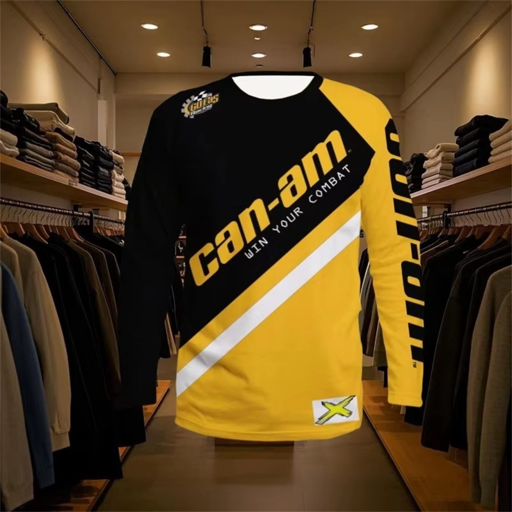 Men'S Fashion - Motorcycle Racing Long Sleeve Round Neck