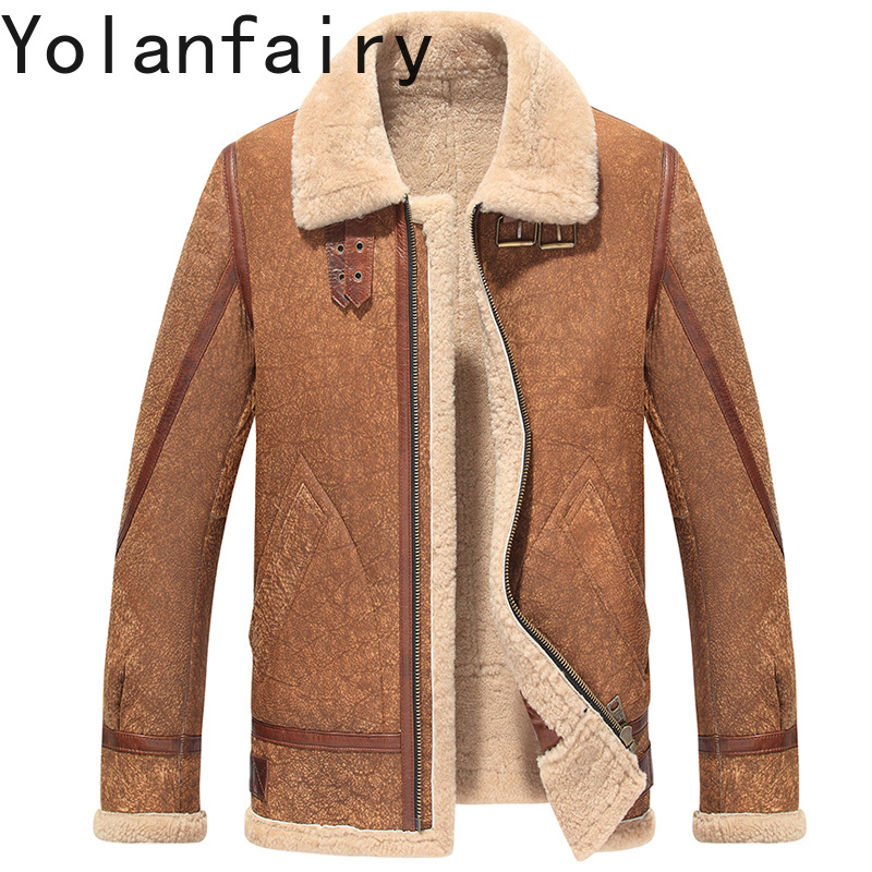 YOLANFAIRY Real Leather Jacket - Men'S Fashion Leather Jacket 评论和价格