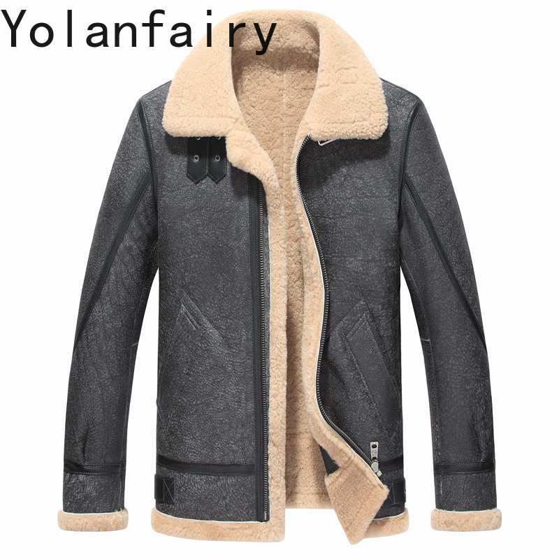 YOLANFAIRY Real Leather Jacket - Men'S Fashion Leather Jacket 评论和价格