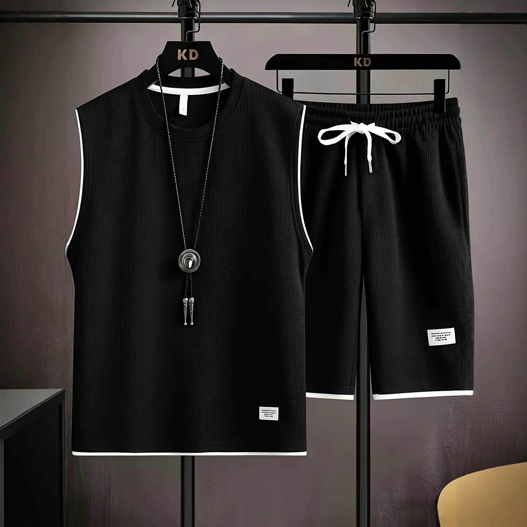 Summer men's vest sets high qu - Men'S Fashion 评论和价格