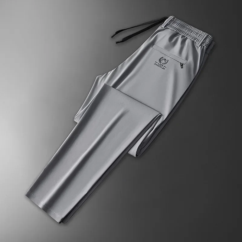 2024 Summer Soft Ice Silk Fabr - Men Fashion Korean Style 评论和价格