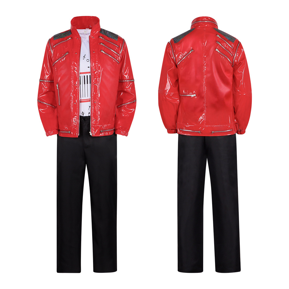 Men Red Leather Jacket Michael - Men'S Fashion Leather Jacket 评论和价格