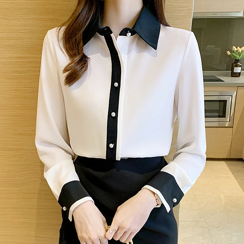 White Chiffon Shirt for Women  - Men Fashion Korean Style 评论和价格