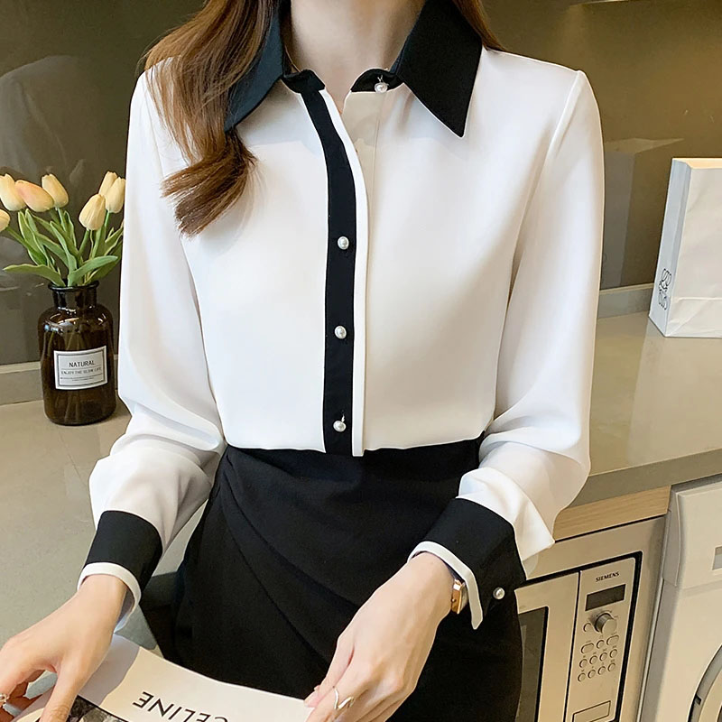 White Chiffon Shirt for Women  - Men Fashion Korean Style 评论和价格
