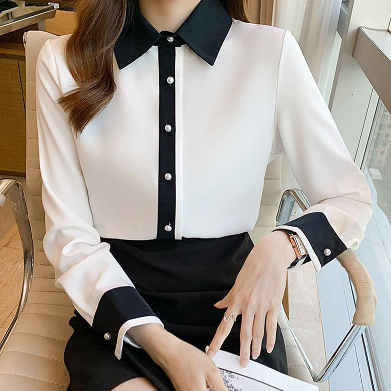 White Chiffon Shirt for Women  - Men Fashion Korean Style 评论和价格