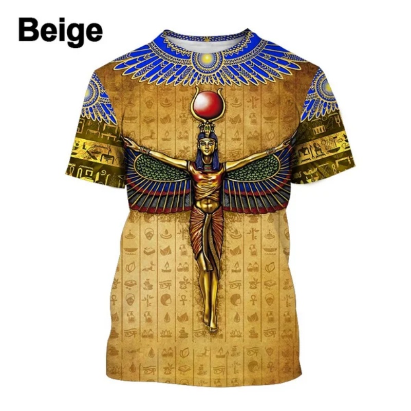 3D Printed Pharaoh Anubis T-Sh - Men Fashion Egypt 评论和价格