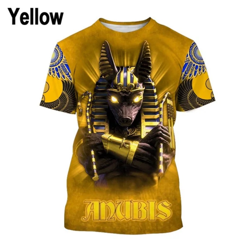 3D Printed Pharaoh Anubis T-Sh - Men Fashion Egypt 评论和价格
