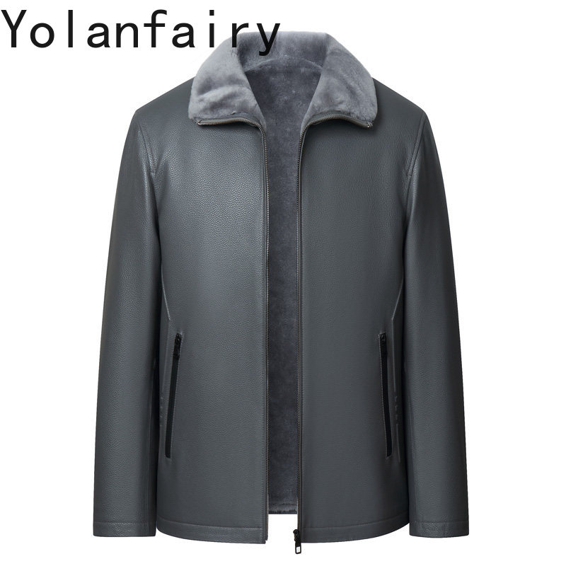YOLANFAIRY High-end Cowhide Ge - Men'S Fashion Leather Jacket 评论和价格