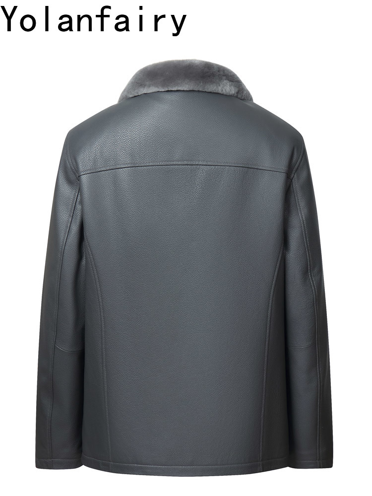 YOLANFAIRY High-end Cowhide Ge - Men'S Fashion Leather Jacket 评论和价格