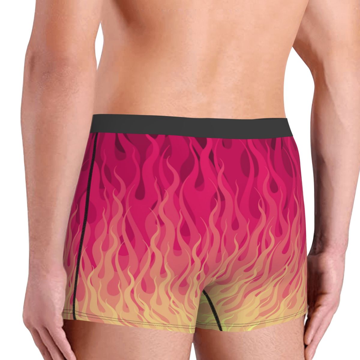 Custom Pink Burning Flames Fir - Men'S Fashion Underwear 评论和价格