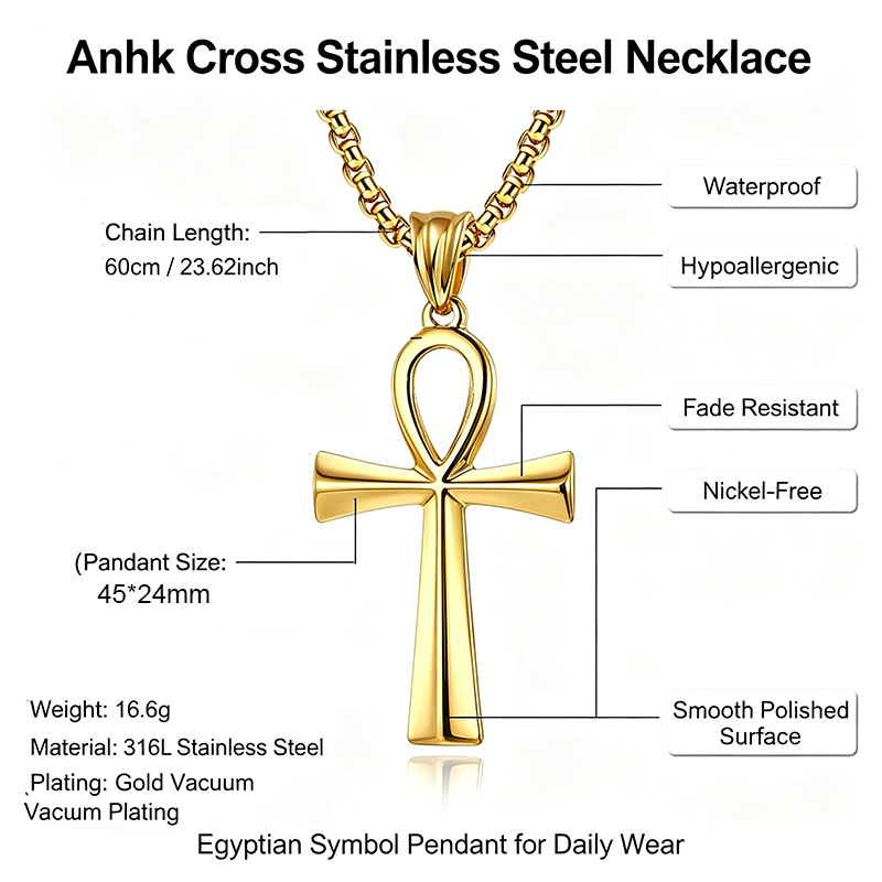 Egyptian Ankh Cross Pendant Ne - Men Fashion Egypt 评论和价格