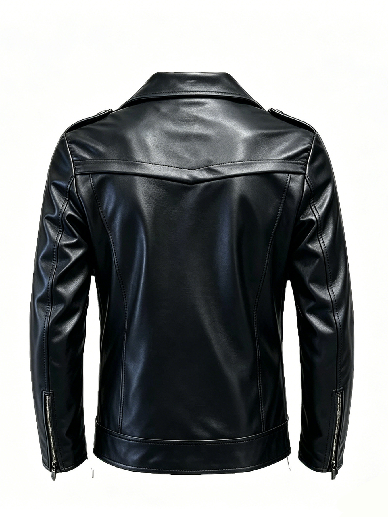 Casual Men's Jacket Zipper Sli - Men'S Fashion Leather Jacket 评论和价格