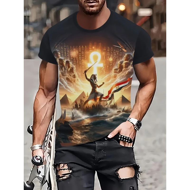 Ancient Egypt Graphic T Shirt  - Men Fashion Egypt 评论和价格