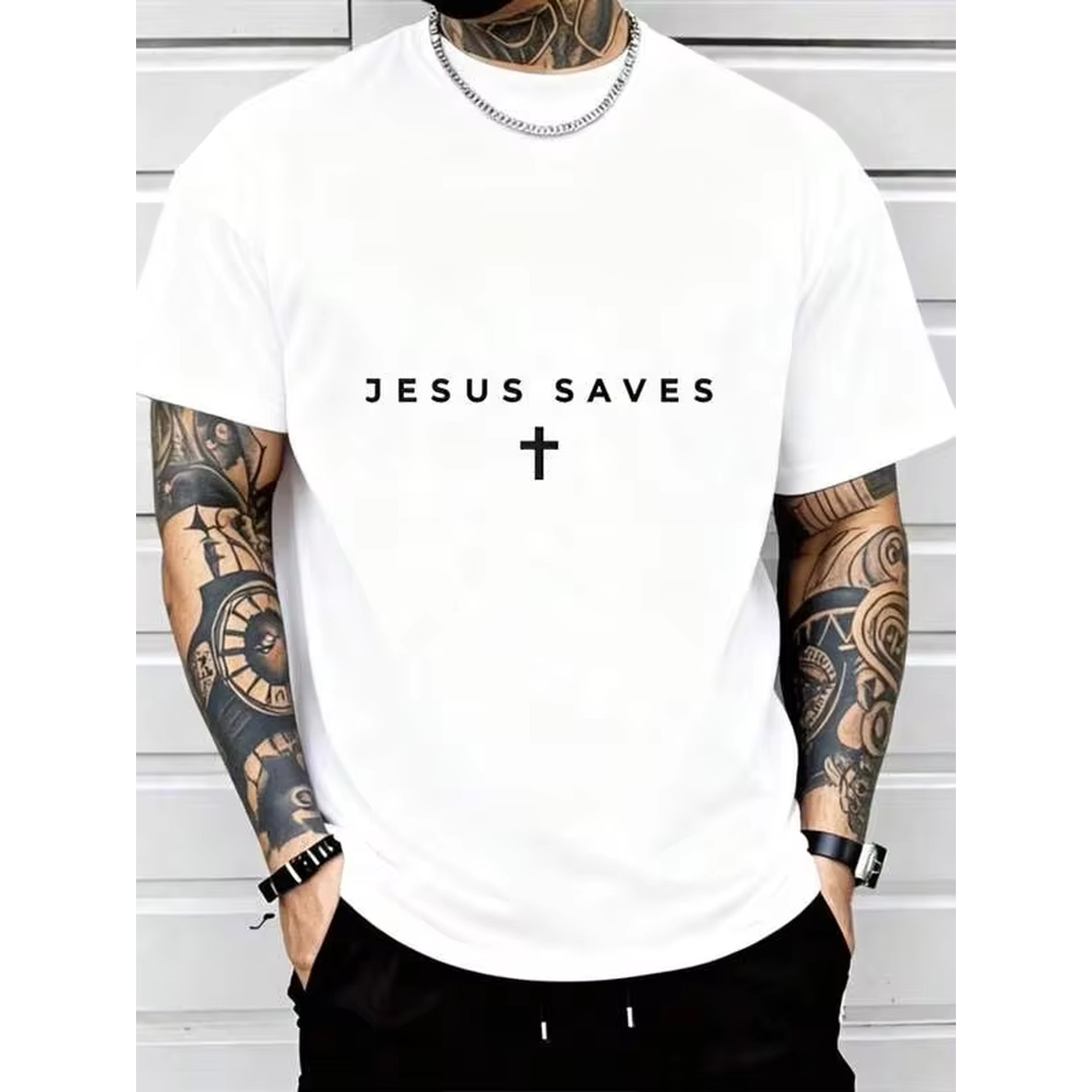 Men's Graphic Oversized Crewne - Mens Fashion Black Shirt 评论和价格