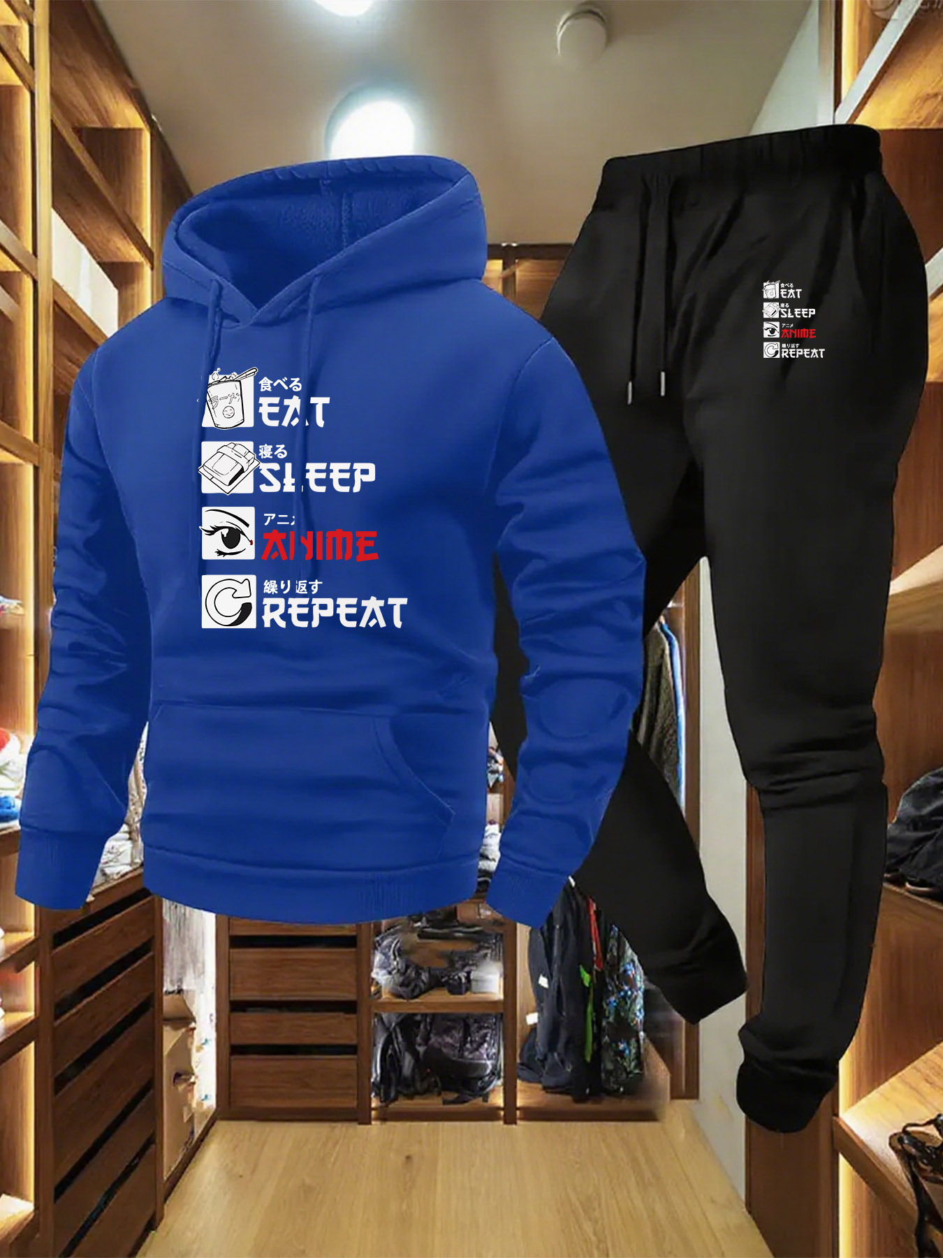 Letter Printed Mens Tracksuit  - Streetwear Hoodie 评论和价格