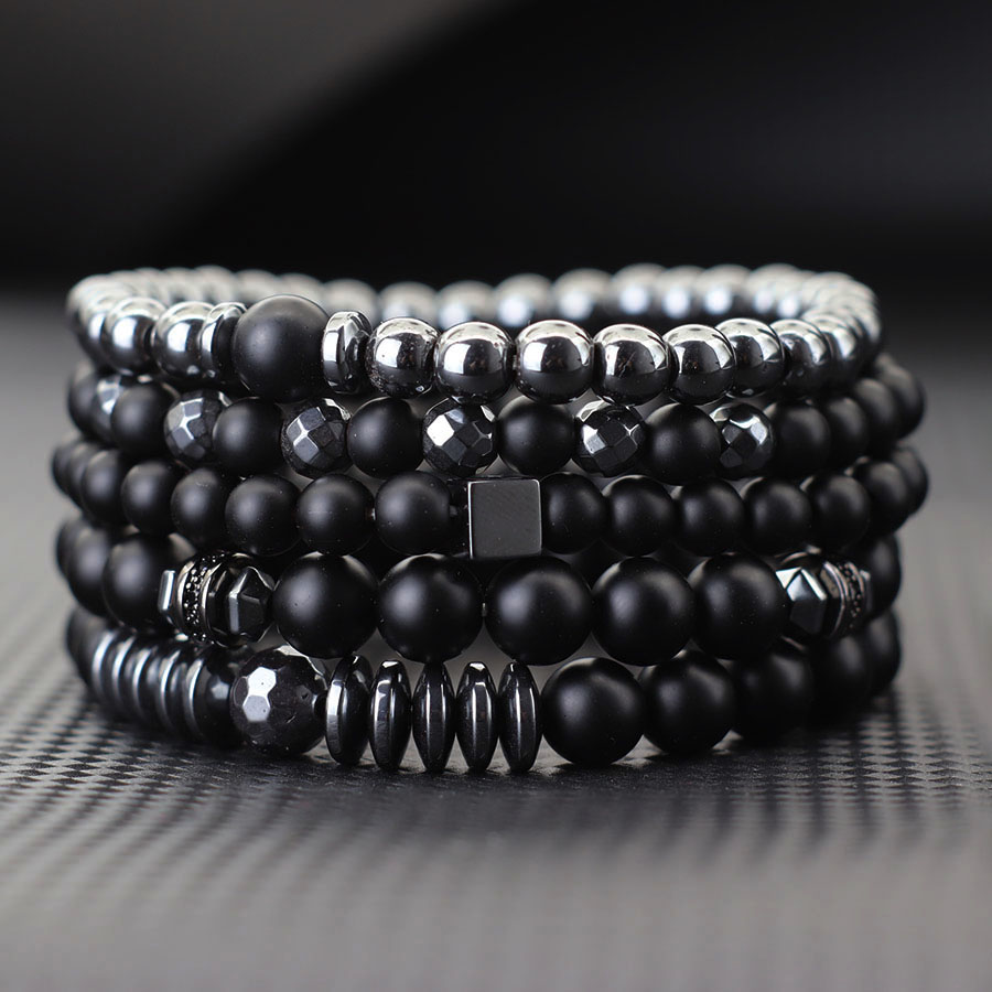 Premium Bracelet Set Men Natur - Mens Fashion Combination 评论和价格