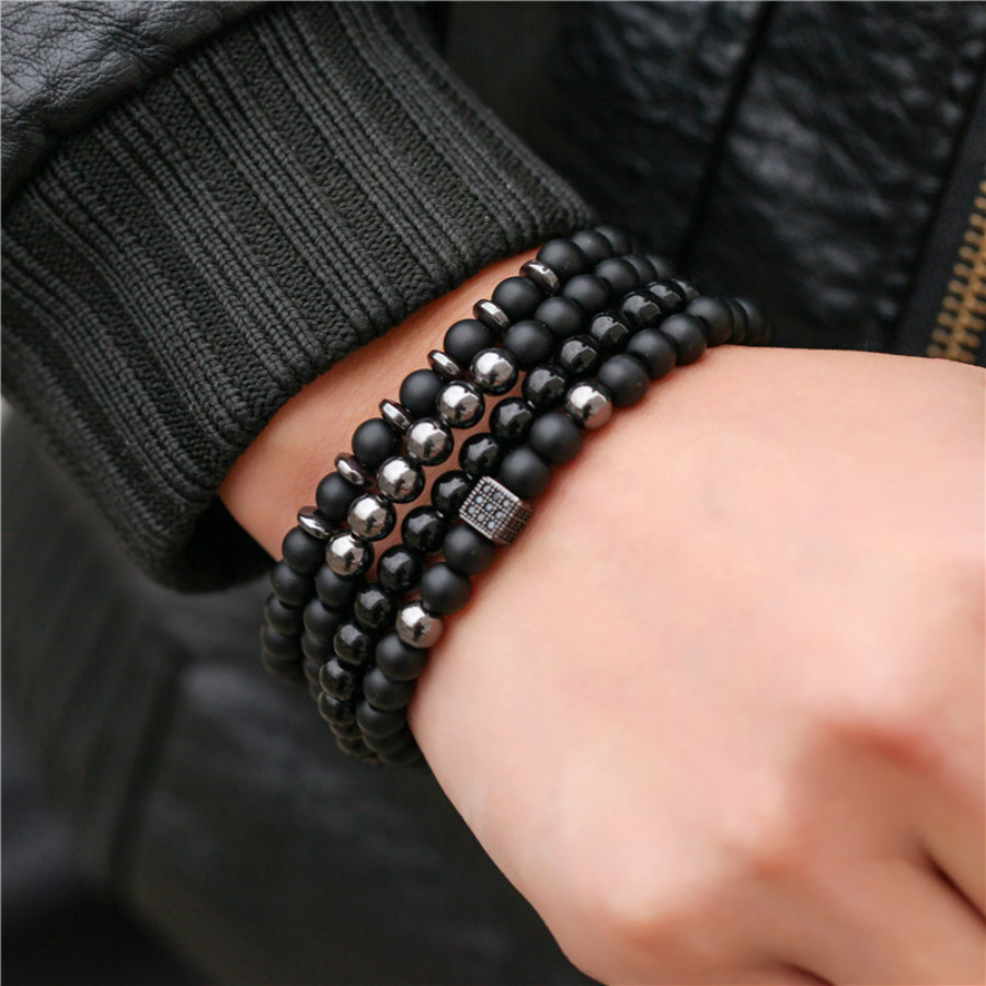Premium Bracelet Set Men Natur - Mens Fashion Combination 评论和价格