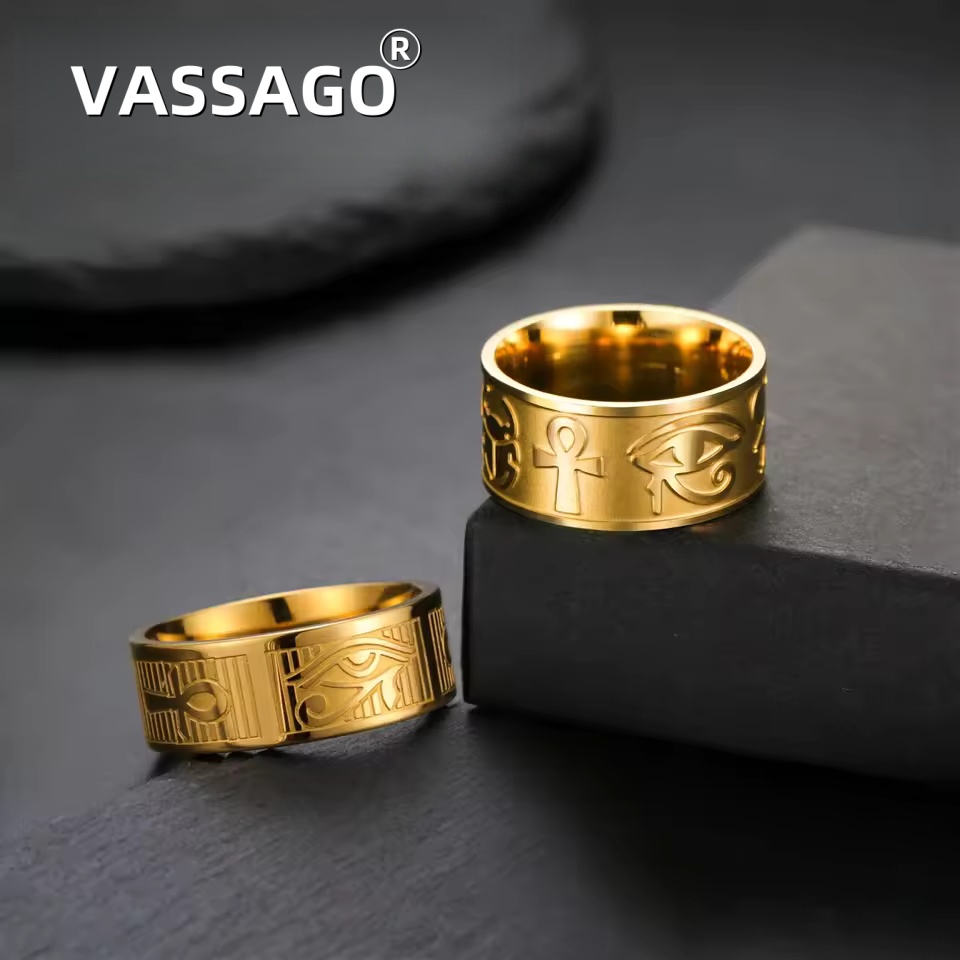 VASSAGO Stainless Steel Ankh C - Men Fashion Egypt 评论和价格