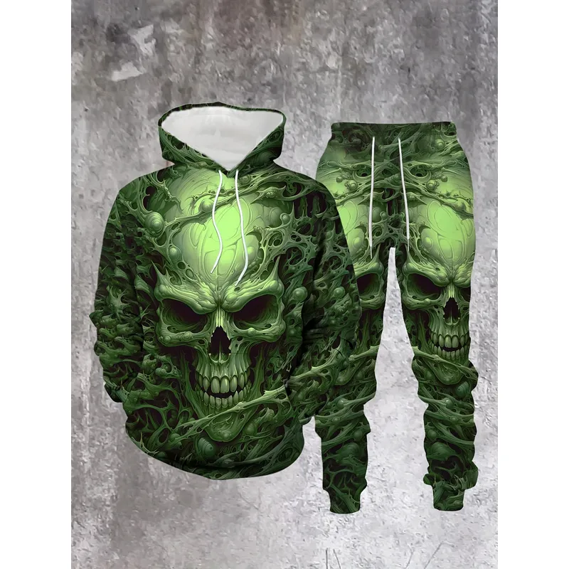 Dark Fluorescent Green Skull H - Streetwear Hoodie 评论和价格