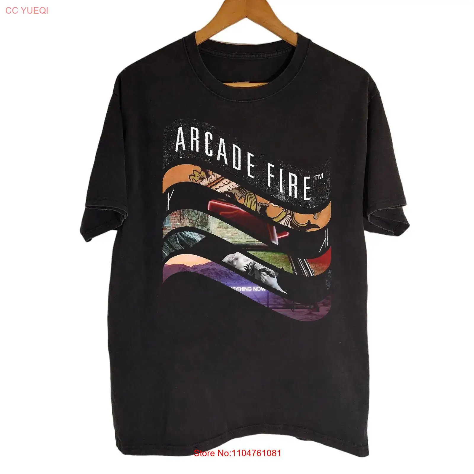 RARE Arcade Fire Black Cotton  - Mens Fashion Black Shirt 评论和价格