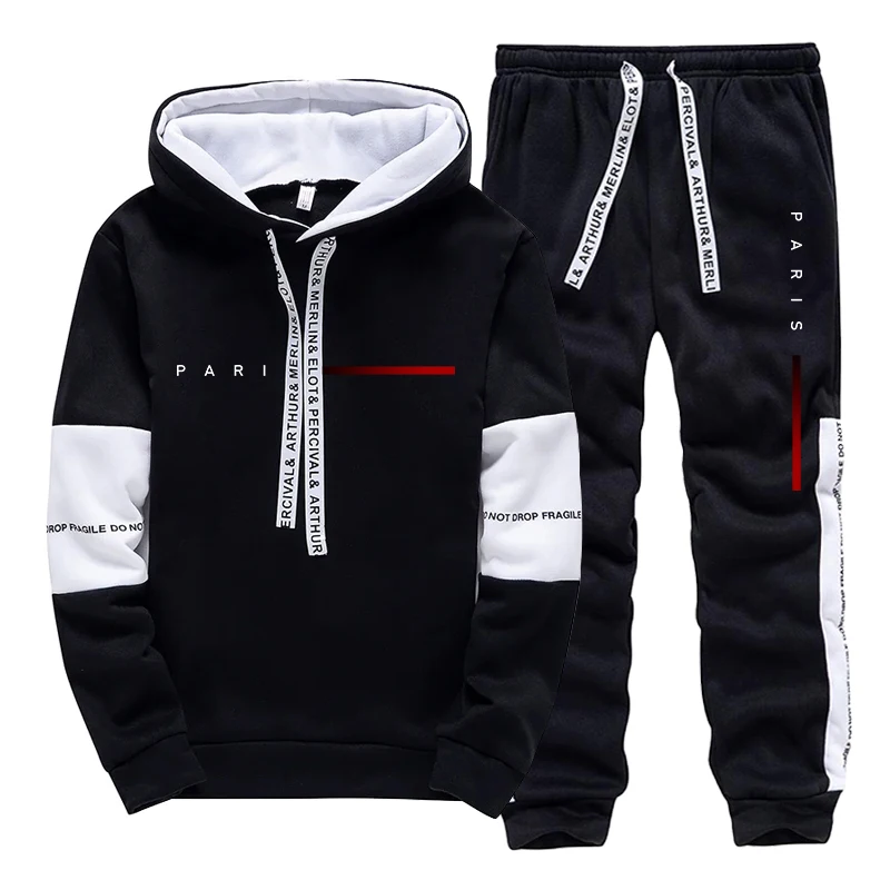 Men's Set Paris Fashion Hoodie - Streetwear Hoodie 评论和价格