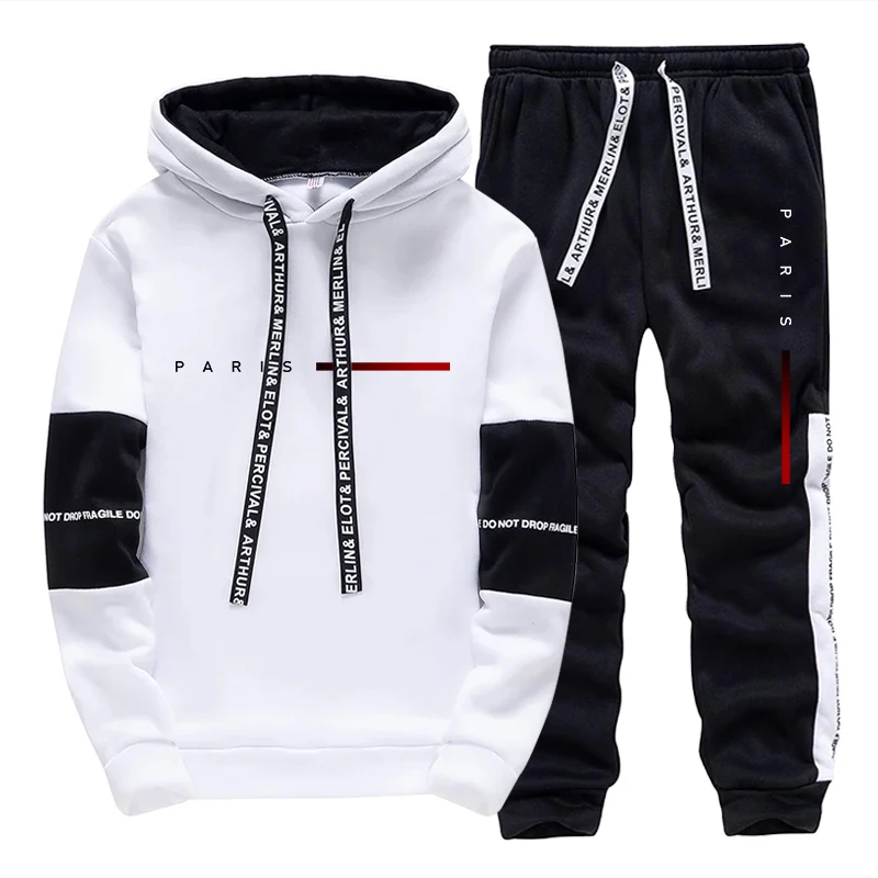 Men's Set Paris Fashion Hoodie - Streetwear Hoodie 评论和价格