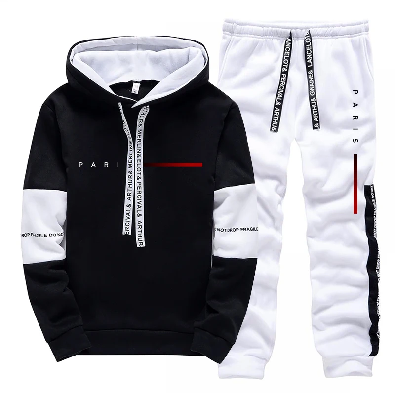 Men's Set Paris Fashion Hoodie - Streetwear Hoodie 评论和价格